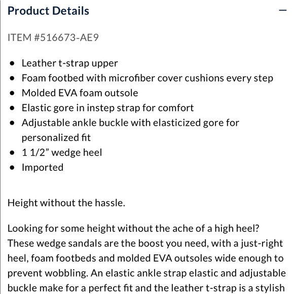 Lands End Metallic Leather Comfort Wedge Sandals - Picture 5 of 11